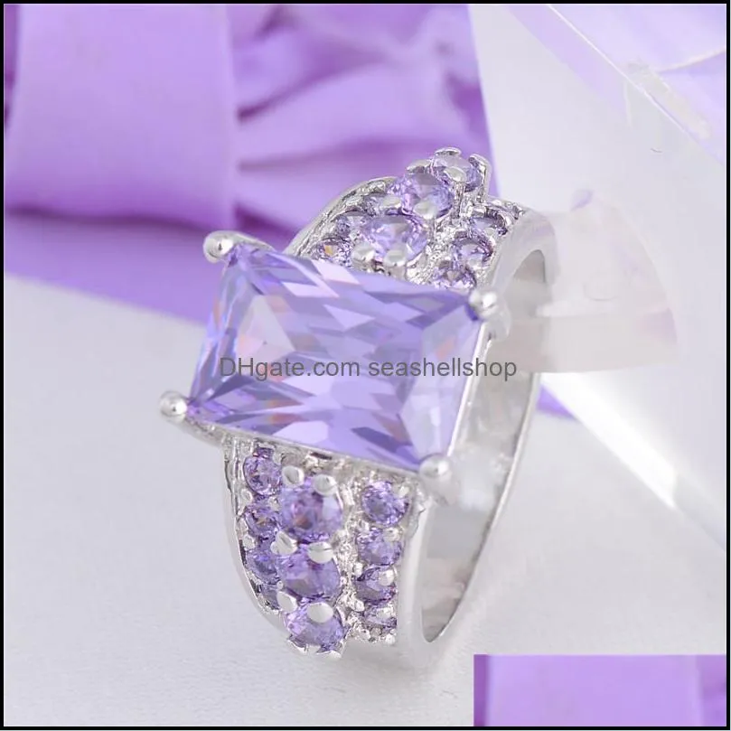 rings for women engagement wedding lovers couple rings white gold plated austrian crystal wedding cubic zirconia sapphire gemstone