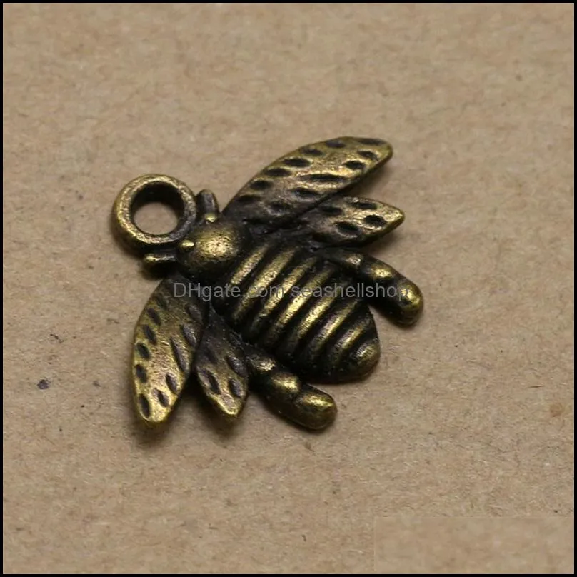 109pcs zinc alloy charms antique bronze plated bumblebee honey bee charms for jewelry making diy handmade pendants 21x16mm 387 t2