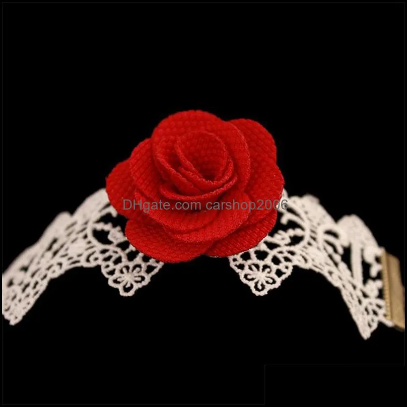 classic foot ornaments sexy lace womens anklet rose korean beach accessories white lace black rose female foot ring wholesale 661 t2