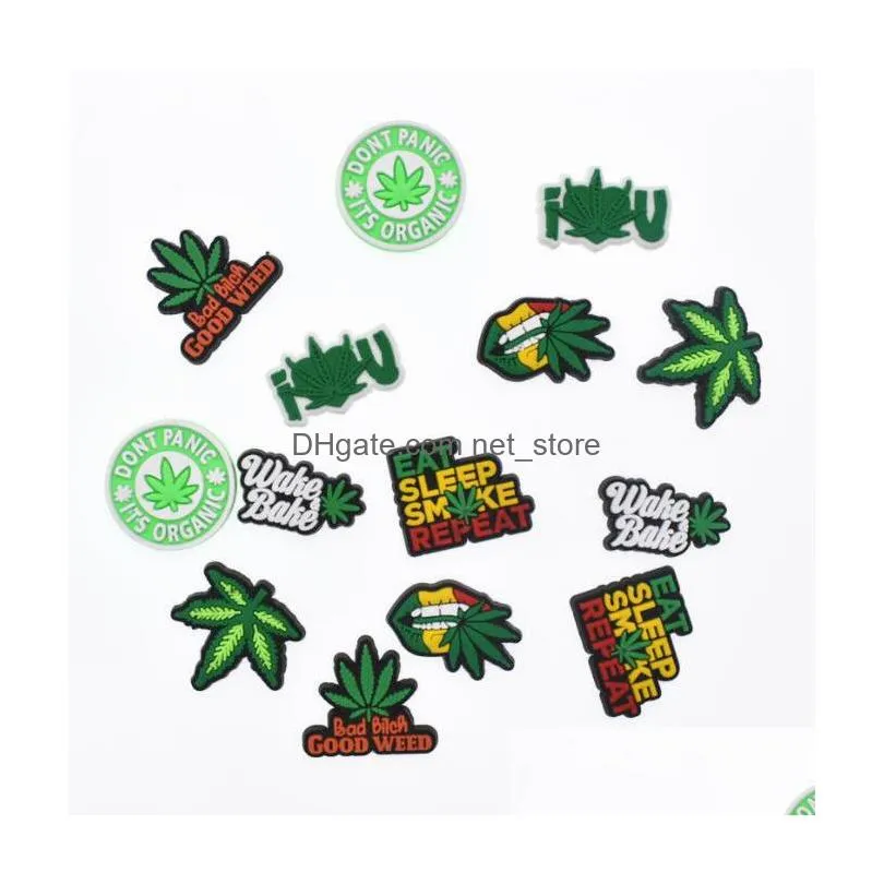 green cartoon pvc shoe charms shoes buckles bands fit bracelets croc jibz accessories wristband boys girls gift hat