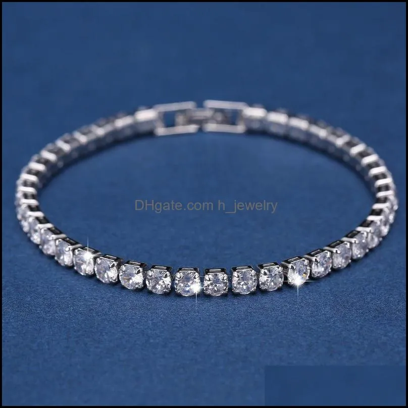 round bead zircon tennis bracelet simplicity chain bracelets fashion temperament jewellery ornaments personality female confidante 7 4bm