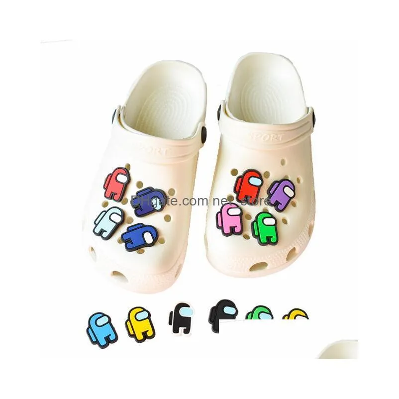  shoe part accessories cartoon croc shoecharms buckle bracelet wristband decoration clog garden shoe flower gift