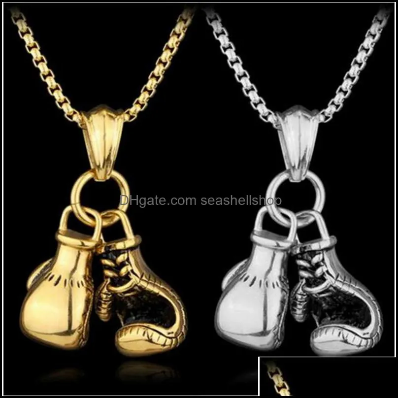 pretty jewelry mini boxing glove necklace boxing match pendants energy sport flighting fitness jewelry mens gold chains cool necklaces