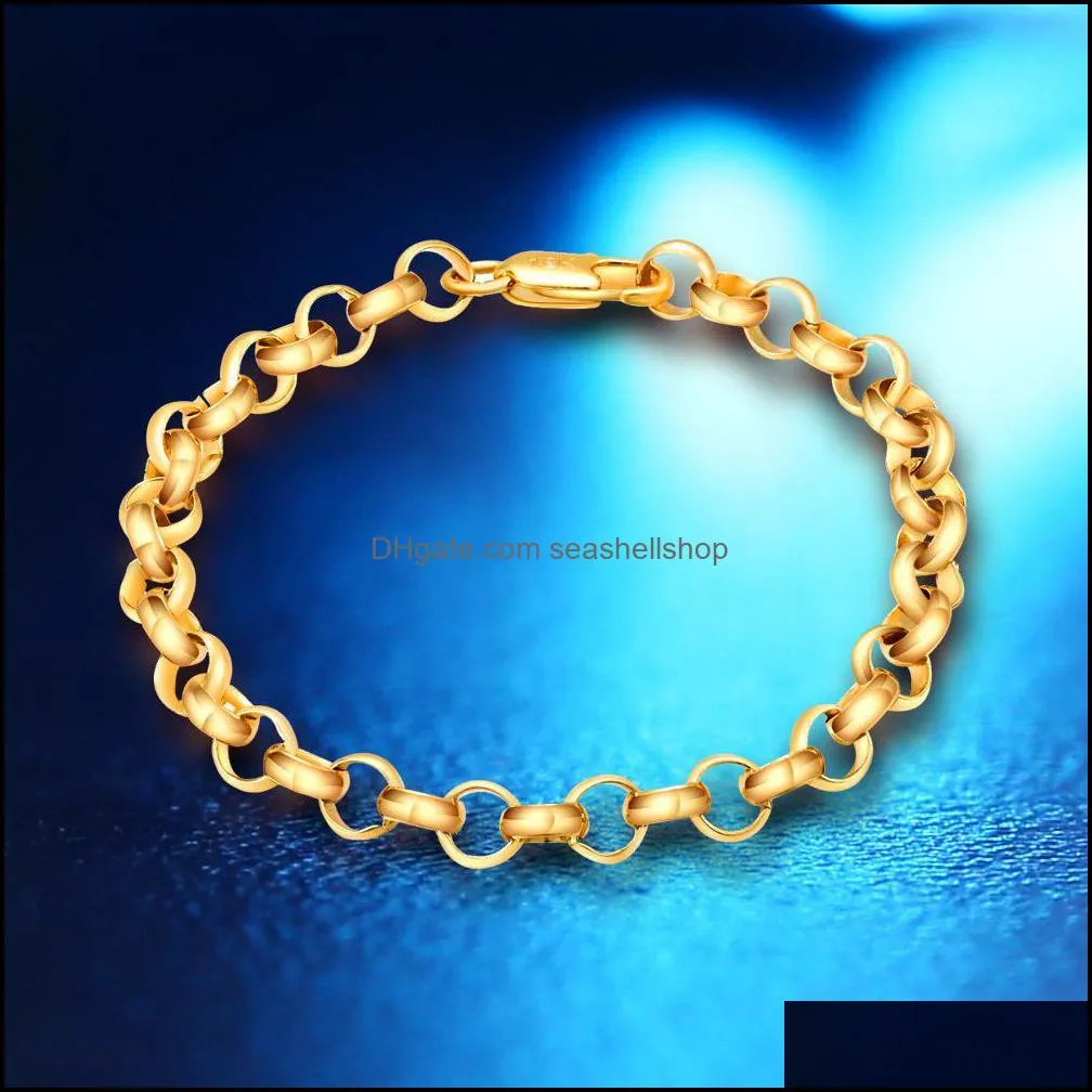 cuban link chain necklace 18k real gold plated 316l stainless steel necklaces men jewelry gold chain necklace
