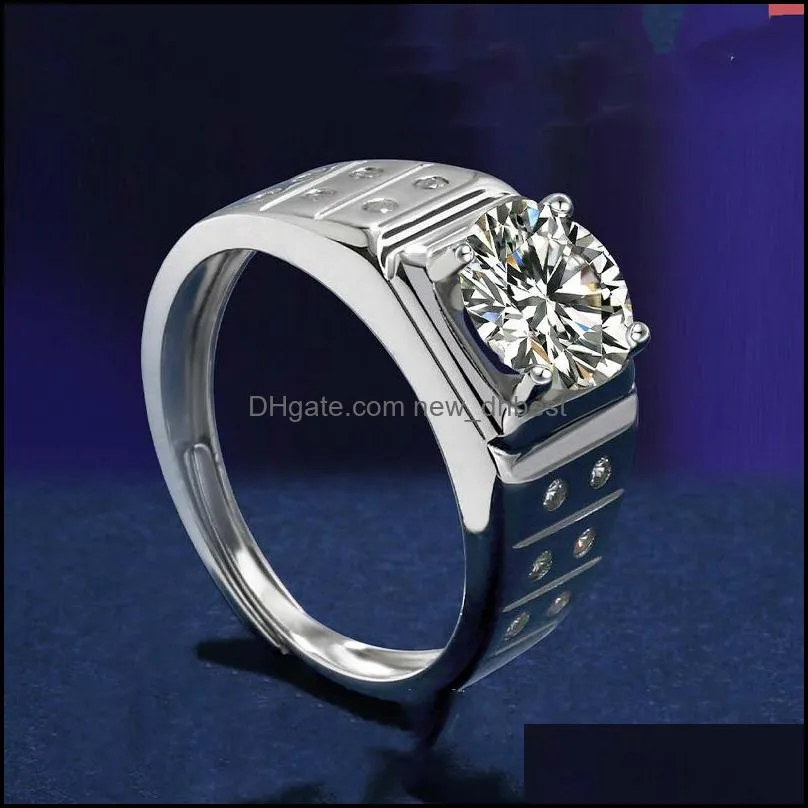 exquisite romantic heart shining ring bright fire imitation moissanite diamond ring open diamond ring couple wedding engagement dh 