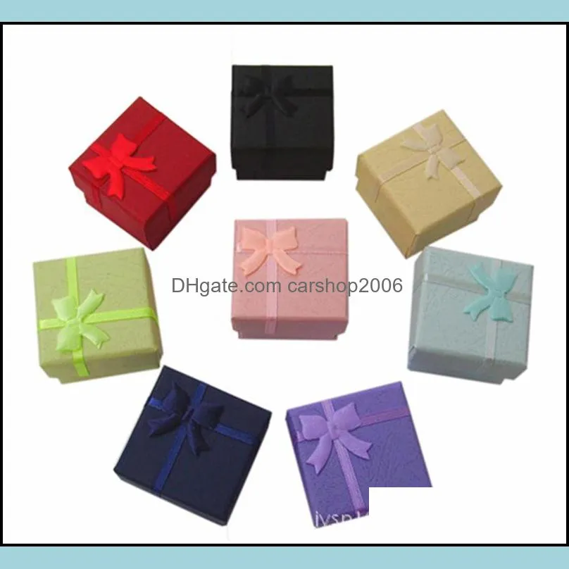 2016 special offer jewelry boxes tc chirstmas ring earrings necklace 4x4cm jewelry gift packaging small paper box 31 w2