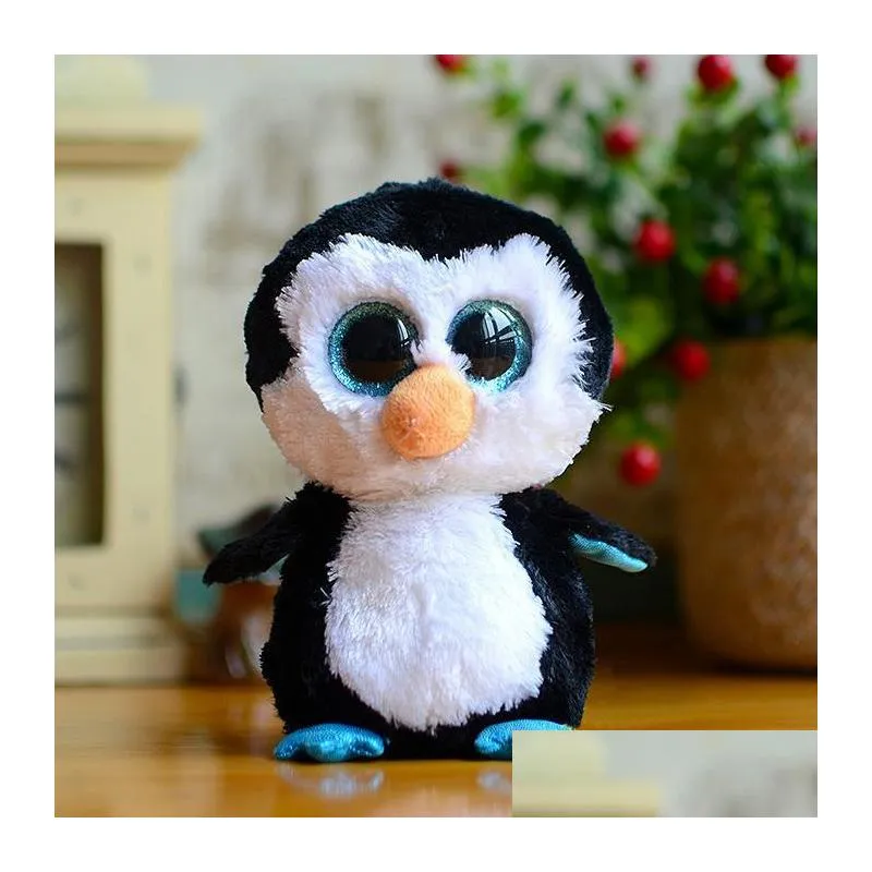 decoration new 35 design plush stuffed toys 15cm wholesale big eyes animals soft dolls for kids birthday gifts toy