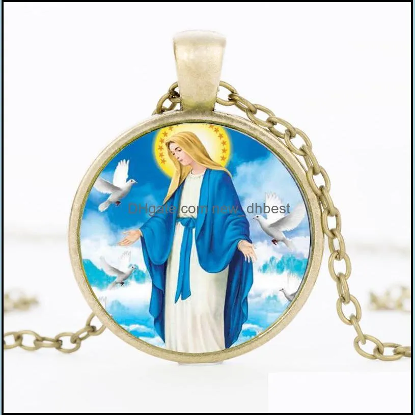 statement necklaces women men pendant necklace christian jewelry vintage holiday accessories religious necklace dh 