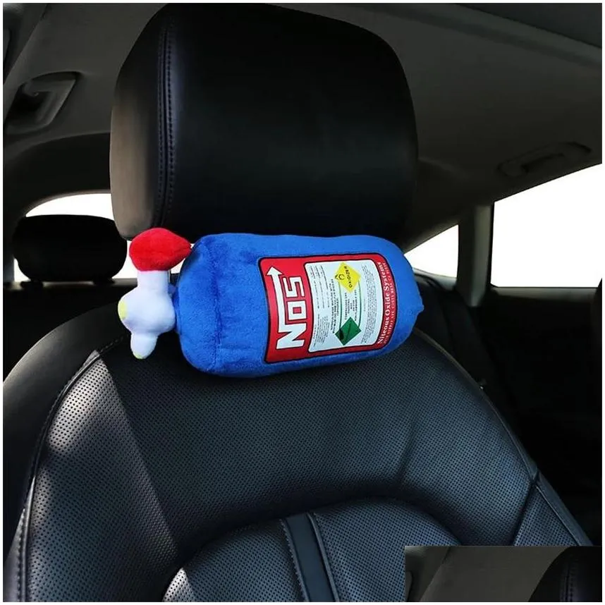 nos nitrous oxide bottle plush pillow jdm drifting doll stuffed toy big headrest cushion for car good gift la285