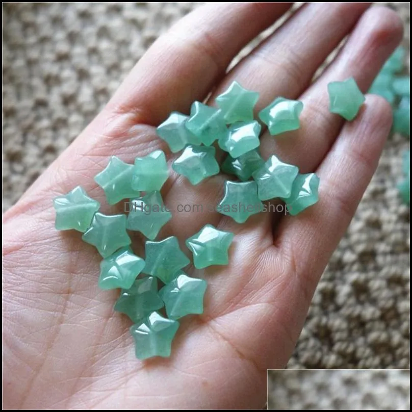 green aventurine natural gemstones 50pcs star shape 6.5x6.5mm loose beads for jewelry diy making earrings necklace bracelet c3