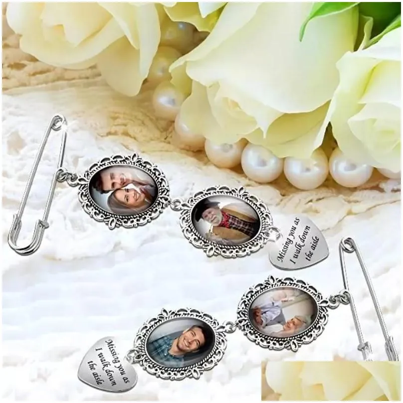ups sublimation pin brooch wedding party favor metal pendants bouquet p o charms brooches diy gift