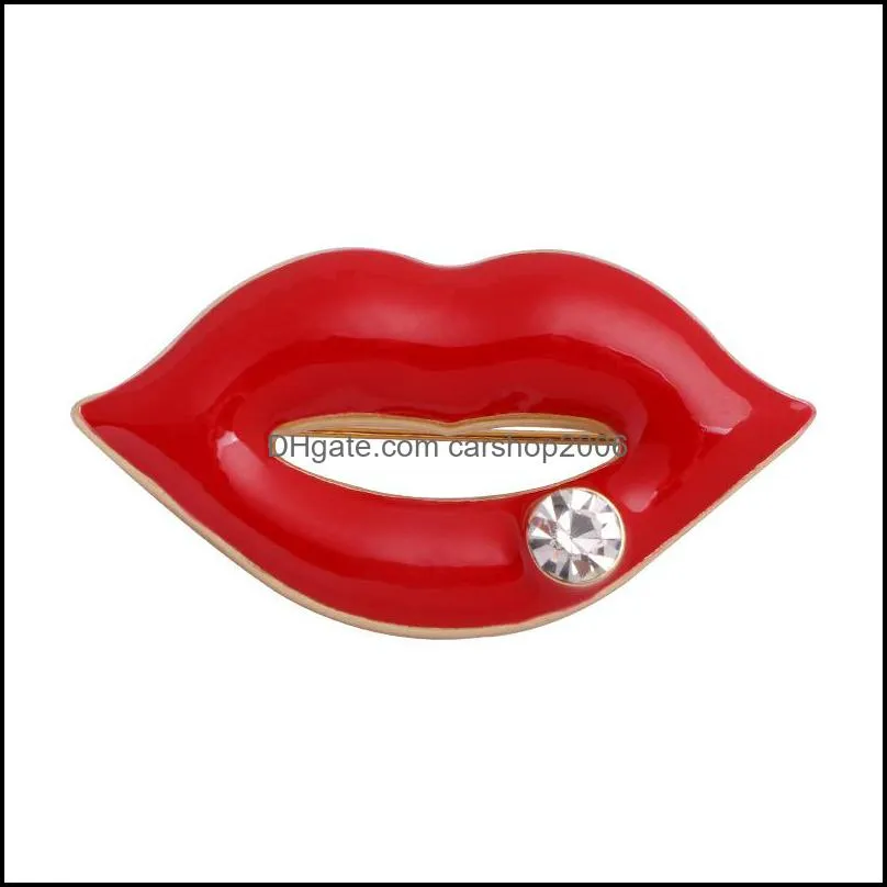 red lips love brooch rhinestone artificial pearl coat pin lady coat brooch fashion jewelry 3 8yn p2