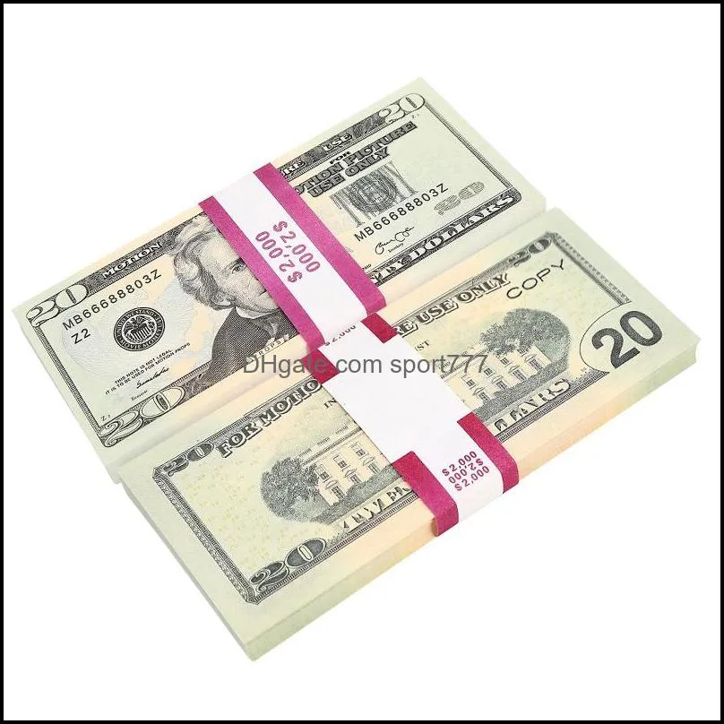 paper printed money party games toys usa 1 5 10 20 50 100 dollar euro movie prop banknote for kids christmas gifts or video film