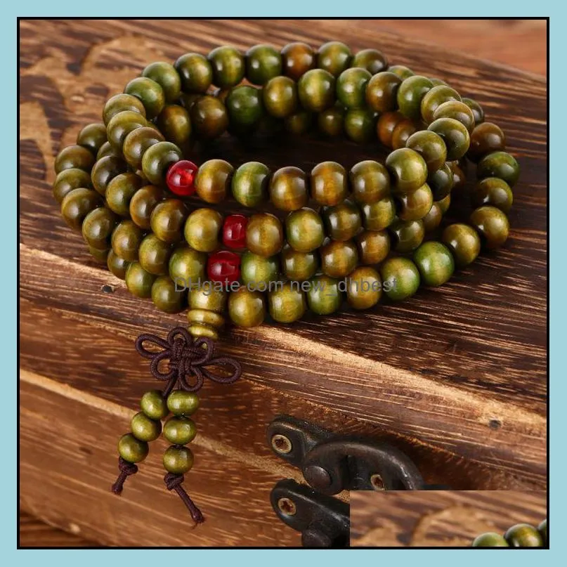 charm bracelet natural sandalwood buddhist buddha meditation beads bracelets for women men jewelry prayer mala rosary beads bracelets dh 