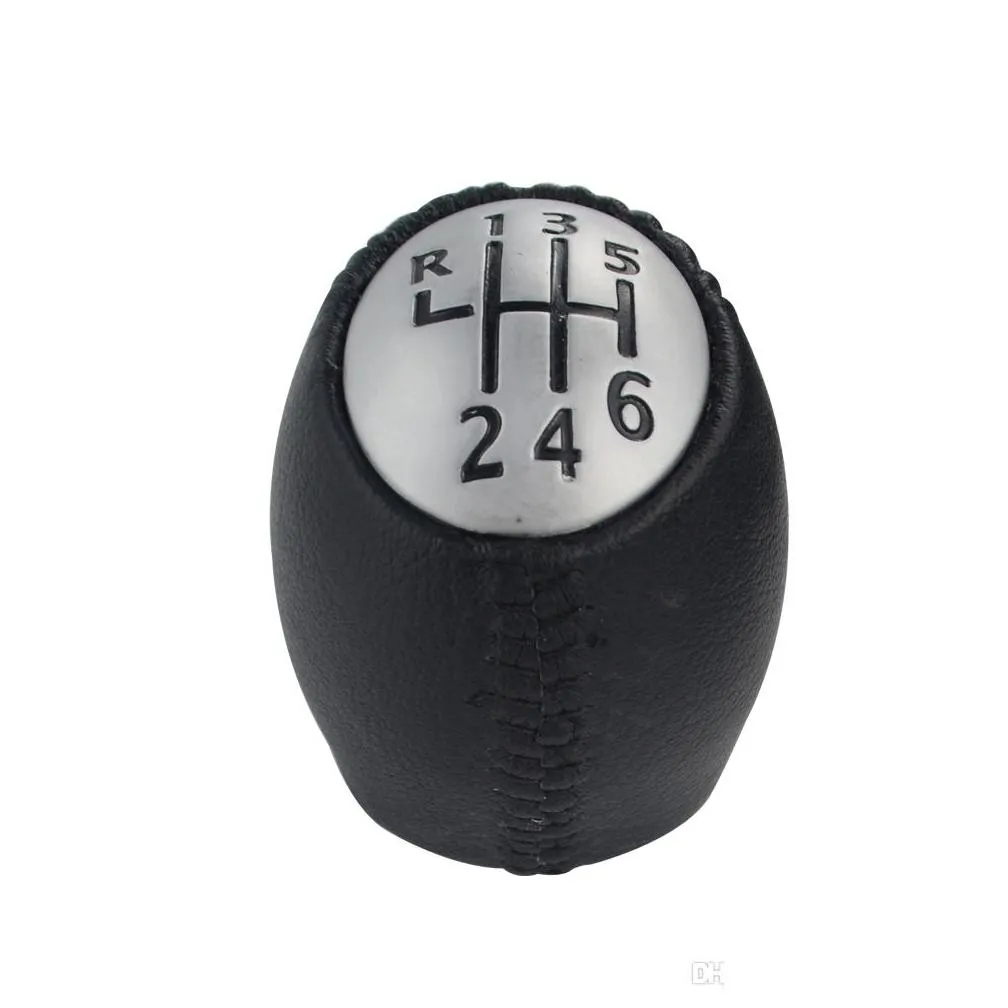  leather 6 speed manual car gear shift knob car styling for renault megane scenic laguna espace master for vauxhal for opel