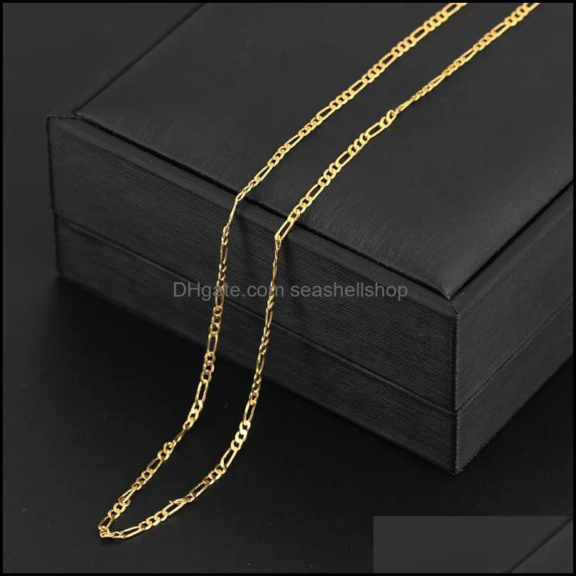 pretty gold chains necklace 18k gold color twisted classic chains necklaces wholesale diy long chain necklace