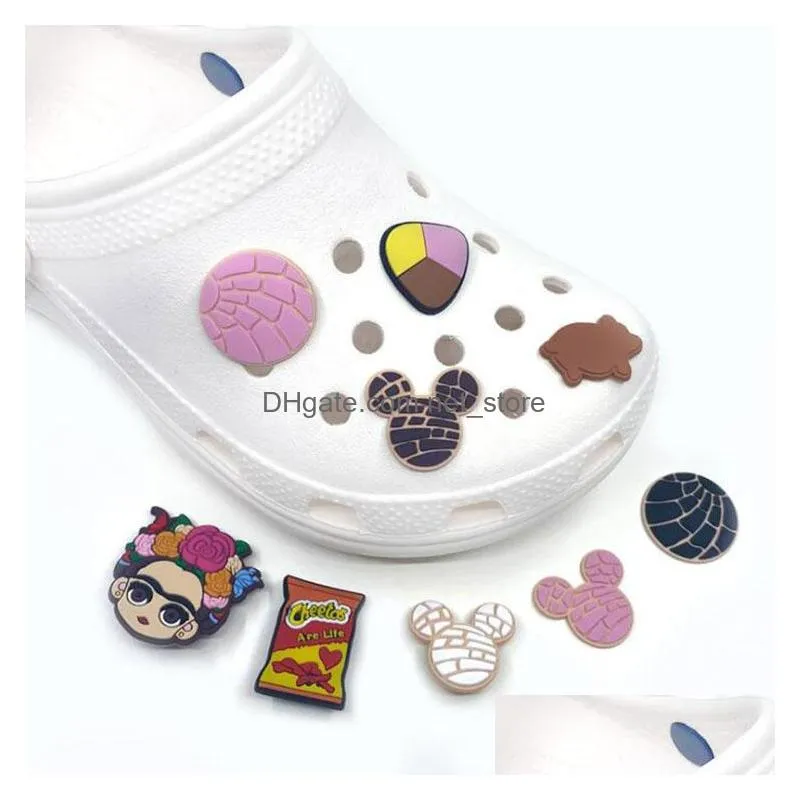 22 pcs custom mexican style pvc shoe charms shoecharm buckles fashion accessories soft rubber part for croc shoes