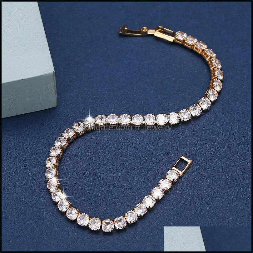 round bead zircon tennis bracelet simplicity chain bracelets fashion temperament jewellery ornaments personality female confidante 7 4bm