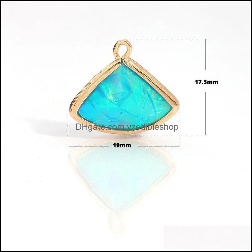 diy geometry crystal pendant gold charm for bracelet bangle necklace highgrade color accessories fashion jewelry for womenz