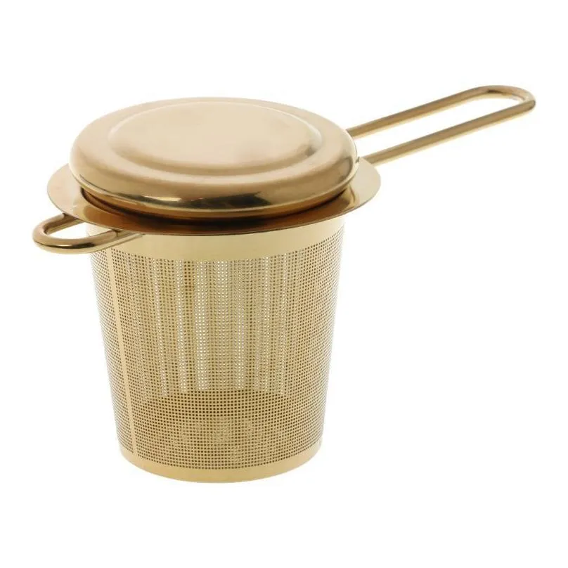 ups reusable mesh tea infuser stainless steel strainers loose leaf teapot spice filter with lid cups kitchen accessories