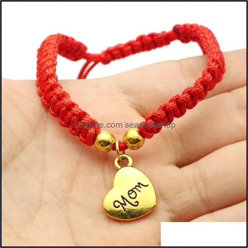 pretty lucky bracelet i love you mom red thread beautiful bracelets jewelry for mum mothers day gift family bless chic charm
