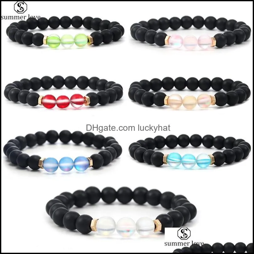  colorful spectrolite crystal adjustable bracelet imitation agate bead bracelet for women lucky jewelry giftz