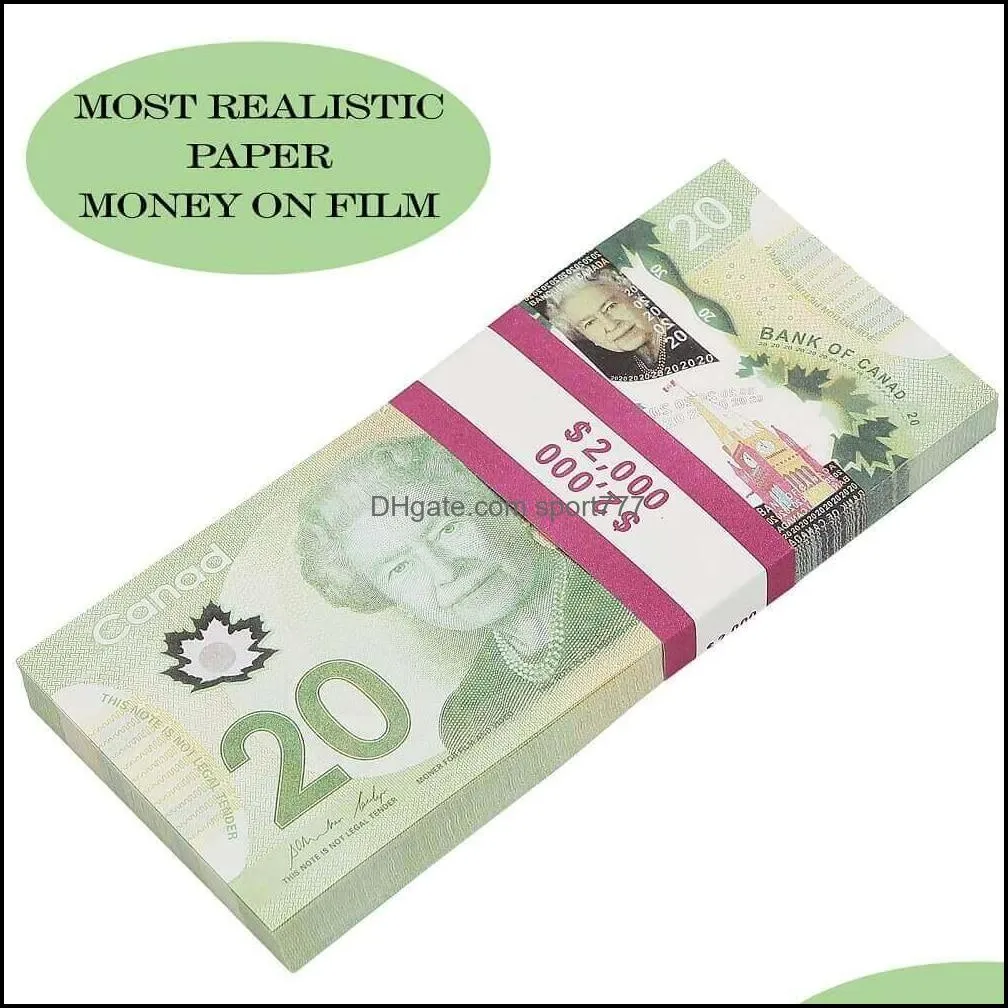 prop canadian game copy money dollar cad fbanknotes paper training fake bills movie props