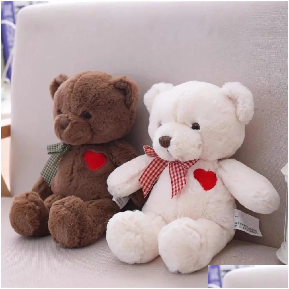 35cm / 50cm lovely teddy bear plush toys stuffed cute bears with heart doll girls valentines gift kids baby christmas brinquedos