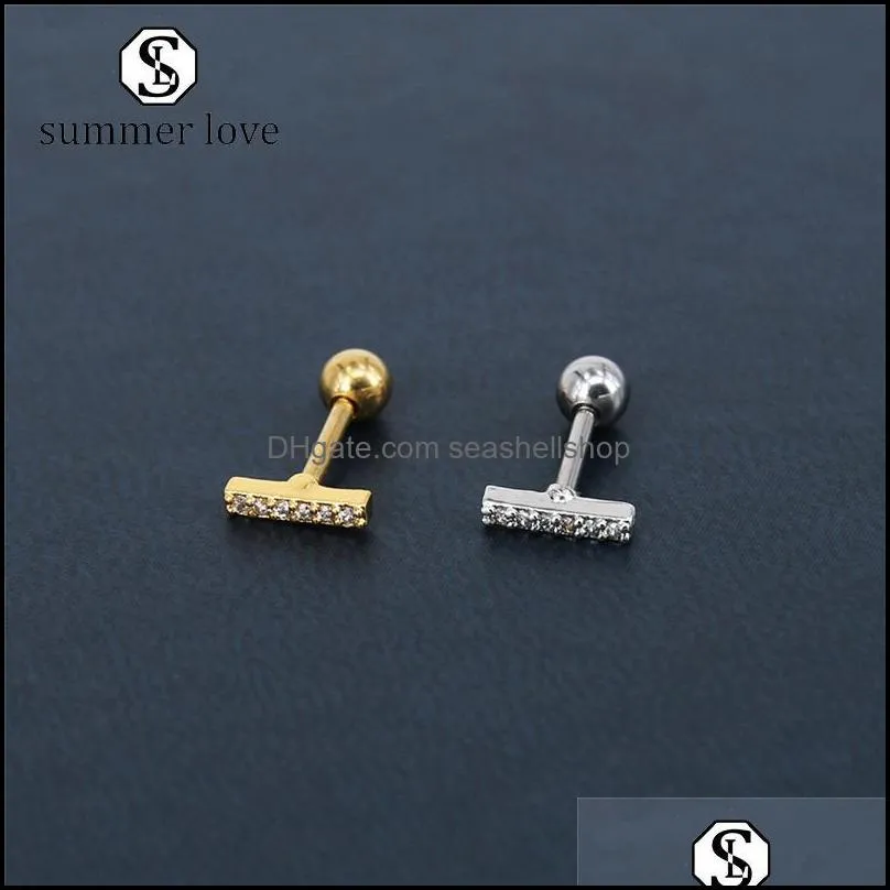  arrival cz simulated diamond earrings for women gold plated mini crystal stud earring dainty simply party valentines day jewelry