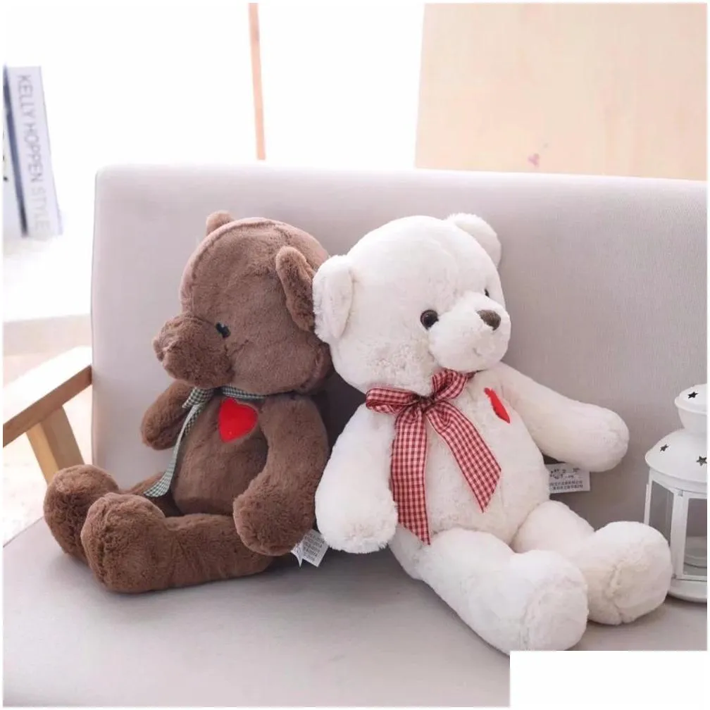 35cm / 50cm lovely teddy bear plush toys stuffed cute bears with heart doll girls valentines gift kids baby christmas brinquedos