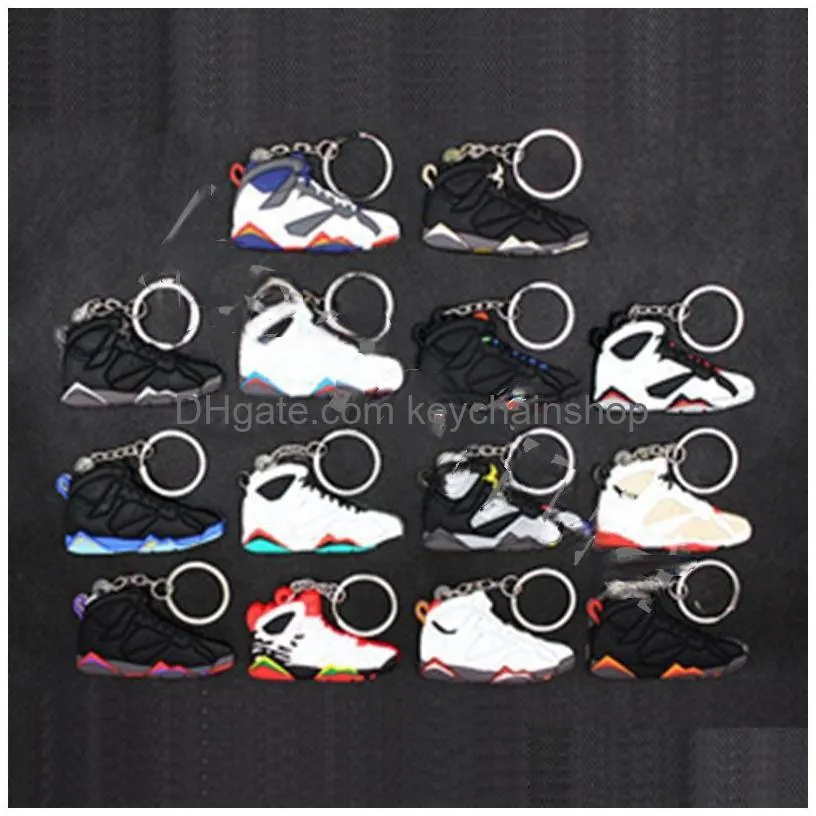 wholesale designer mini silicone sneaker keychain men women kids key ring gift shoes keychains handbag chain basketball shoe key