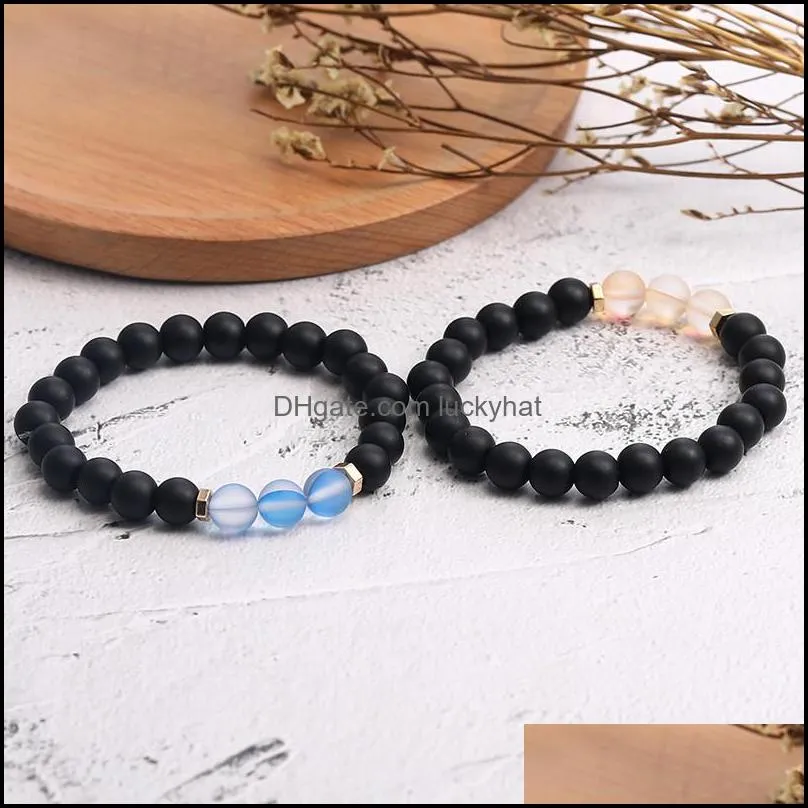  colorful spectrolite crystal adjustable bracelet imitation agate bead bracelet for women lucky jewelry giftz