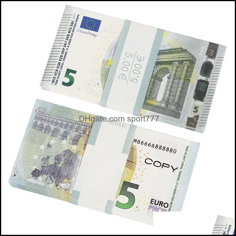 prop money copy toy euros party realistic fake uk banknotes paper money pretend double sided