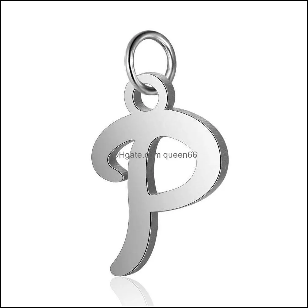 26pcs initial charms 26 english alphabet letter charm pendants for women man diy necklace bracelet jewelry making az