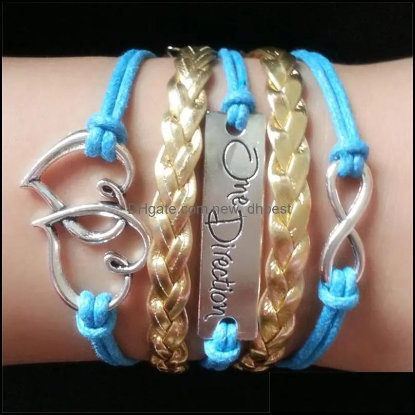 charm bracelets beautifully fashion bohemian leather bracelet pulseras love believe wrap infinity bracelets dh 