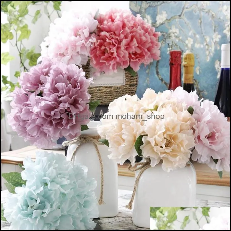 decorative flowers wreaths artificial flower peony bouquet lafiza fake wedding home decoration countertop