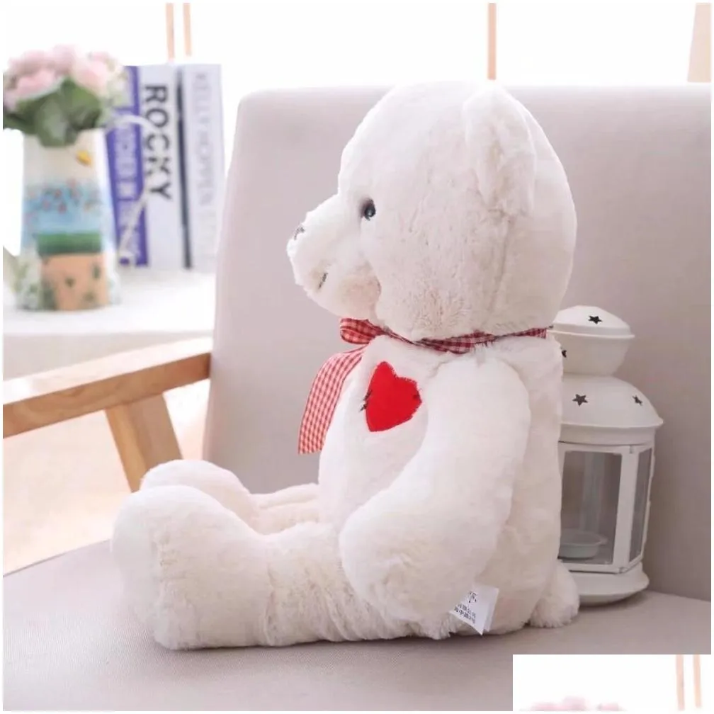 35cm / 50cm lovely teddy bear plush toys stuffed cute bears with heart doll girls valentines gift kids baby christmas brinquedos