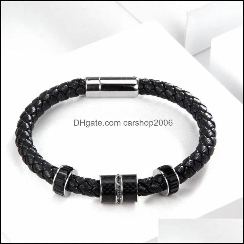 2020 fashion lover bracelet knitting rope crystal mens transfer beads bracelet jewelry wedding party gifts wholesale 552 q2