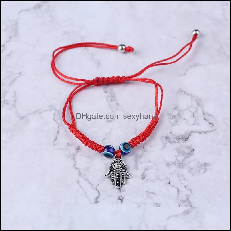 handwoven bracelet lucky bracelet kabbalah red string thread hamsa bracelets blue turkish evil eye charm jewelry fatima friendship
