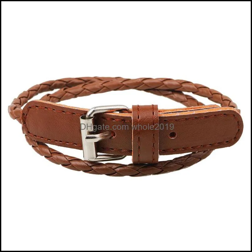 leather bracelet for women pu bracelets men casual style fashion mens jewelry factory price infinity bracelets