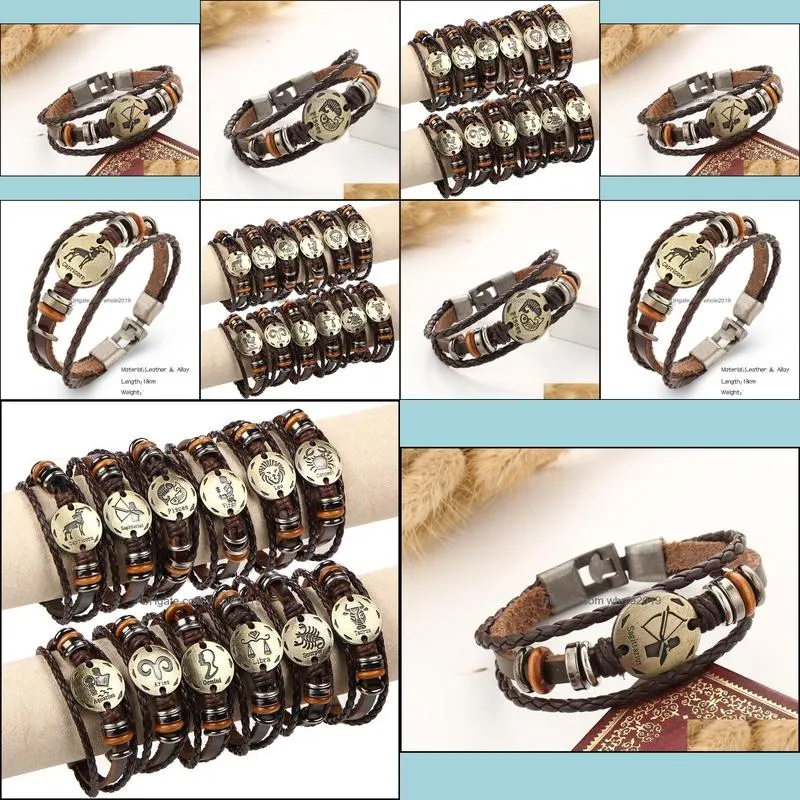 charms bracelets for men women punk bangles gold  head wristband adjustable cuff leather bracelet