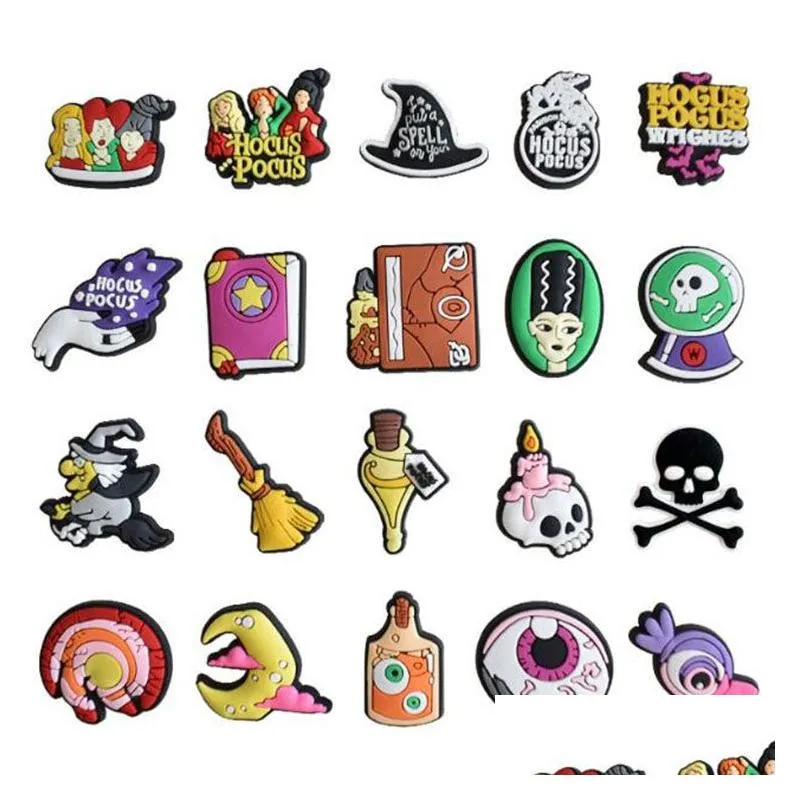 halloween women croc charms cartoon beach shoe accessories decoration wholesale party gift