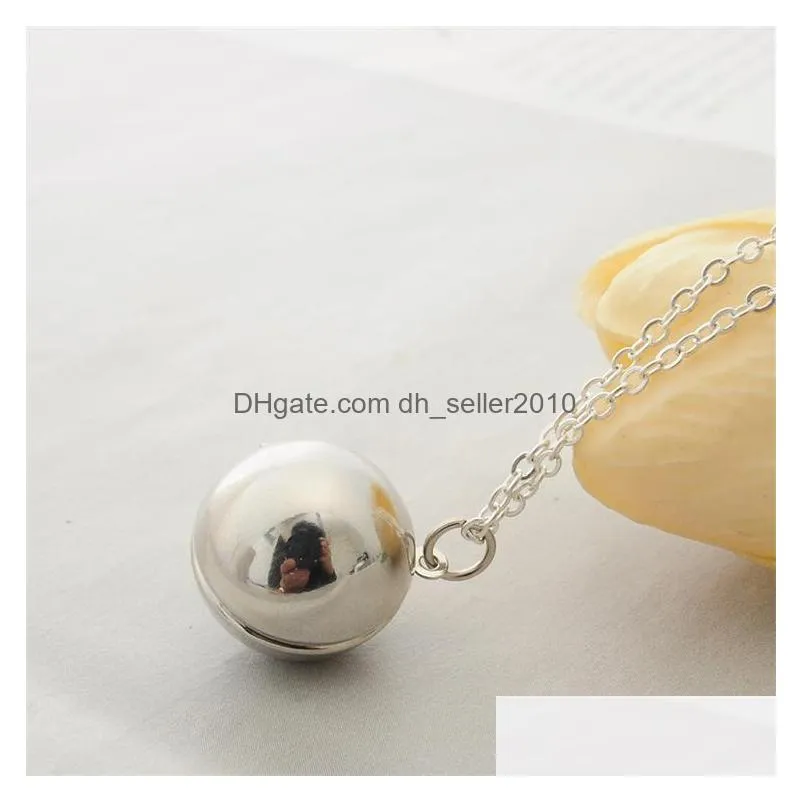 fashion jewelry cute ball openable locket p o box pendant necklace sweater necklaces
