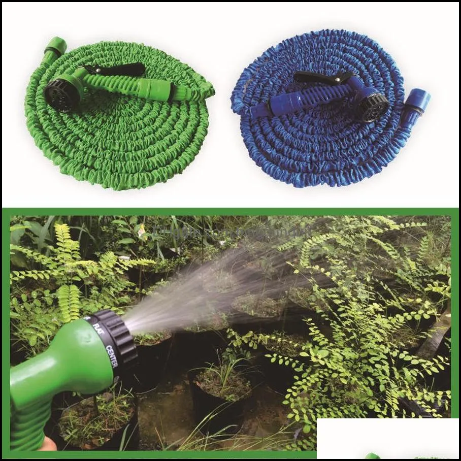plastic green blue lengthen 150ft graden retractable water hose set car washing expand water hose multifunction spray dh07555 t03