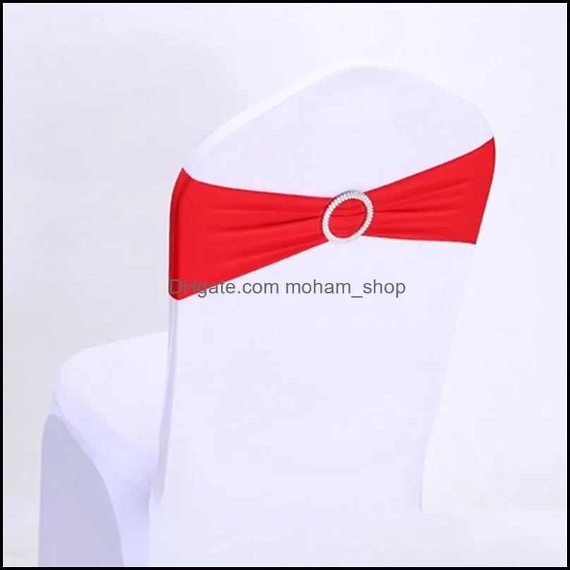 chair elastic sashes stretch wedding chair bands with buckle slider sashes bow chair back decoration wedding party