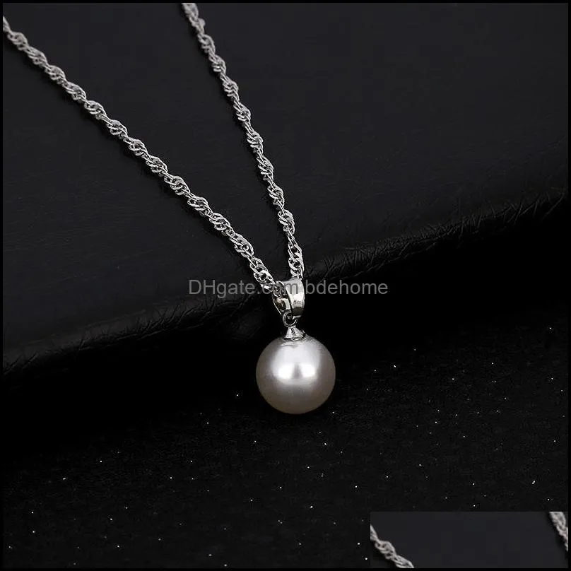 pretty pearl necklace imitation pearl of love pendant chokeres necklaces beautifully jewelry fashion gold color clavicle chains bdehome