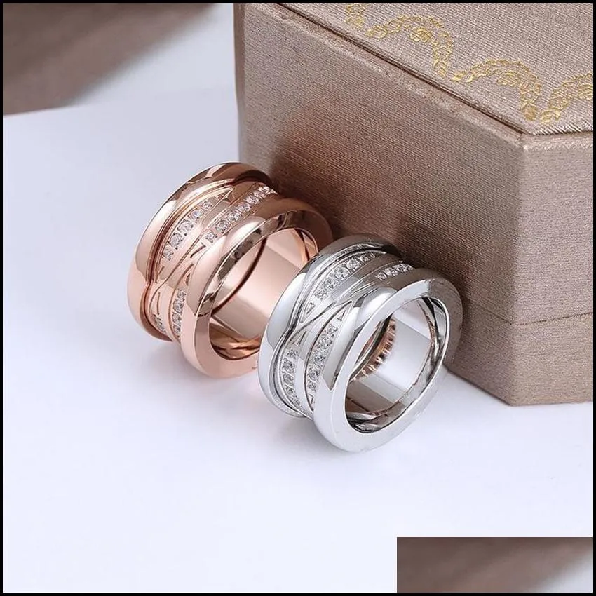 diamond ring fashion couple ring stainless steel valentines day gift for men and women2457