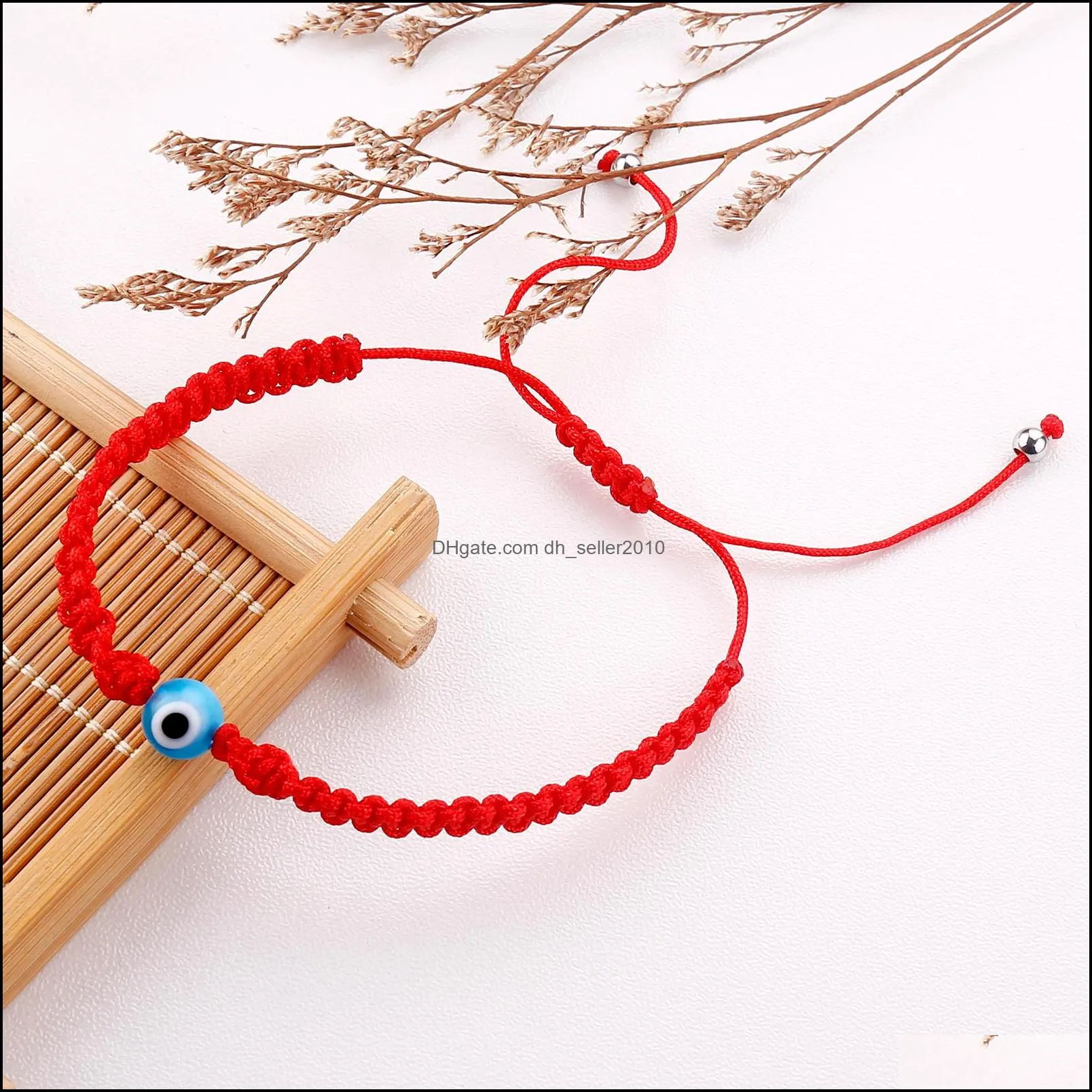 lucky eye turkish evil blue eye chain bracelets for women men handmade braided rope red bracelet female