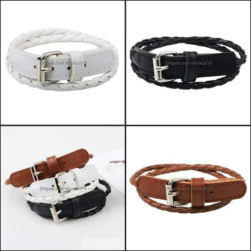 leather bracelet for women pu bracelets men casual style fashion mens jewelry factory price infinity bracelets