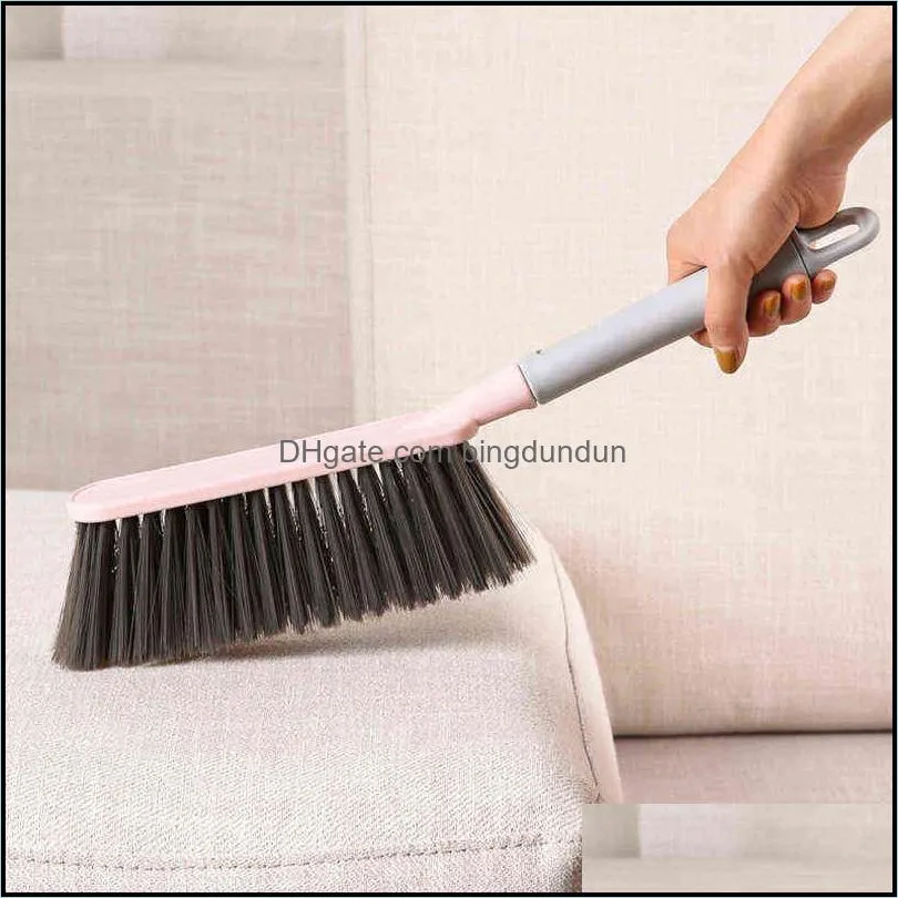 1pc soft bristle cleaning brush long handle bed clean brushes broom mane dusting sofa sheet sweep bed home supplies vtm tl1060
